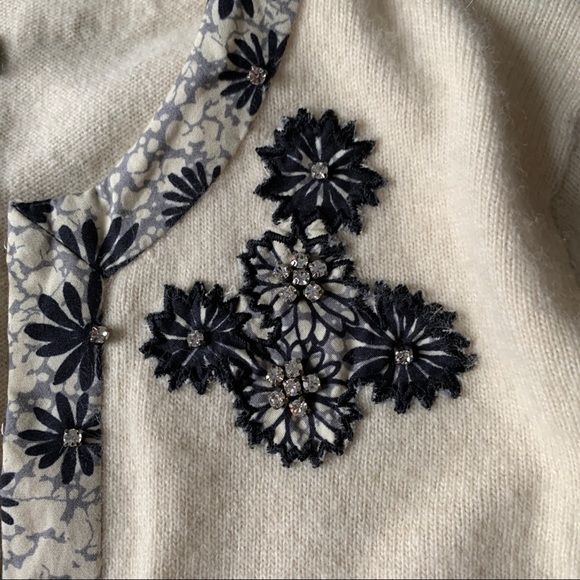 J. Crew Jeweled Flower Cardigan - Picture 2 of 7